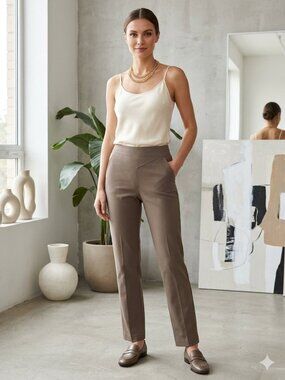Gretchen Scott Designs Olive-Brown Skinny Pants